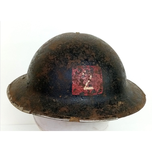 363 - WW2 British National Fire Service Brodie Helmet. The helmet of usual form with hand painted NFS deca... 