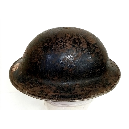 363 - WW2 British National Fire Service Brodie Helmet. The helmet of usual form with hand painted NFS deca... 