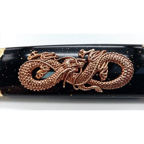 429 - An Unused Limited Edition, Dragon Detail Folding Japanese Tanto Knife as
Commission by Franklin Mint... 