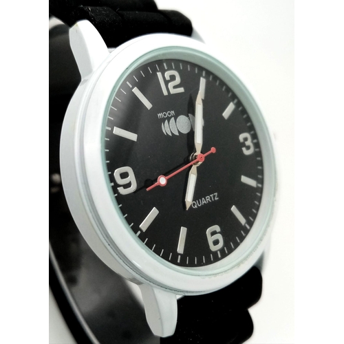 1053 - An Unworn ‘Moon’ Quartz Sports Watch by Aeon. 44mm Including Crown. Rubber Dive Strap. In Box with P... 