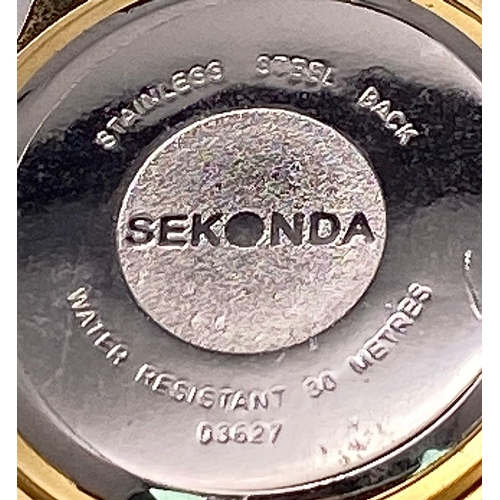 1089 - An Unworn, Boxed Set, Gents & Ladies Sekonda Gold Face Quartz Watches. 36 & 26mm Cases Sizes... 