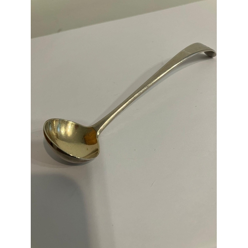 118 - Antique Georgian SILVER CONDIMENT LADLE. Clear hallmark for Thomas Northcote, circa 1780 to 1800. Be... 