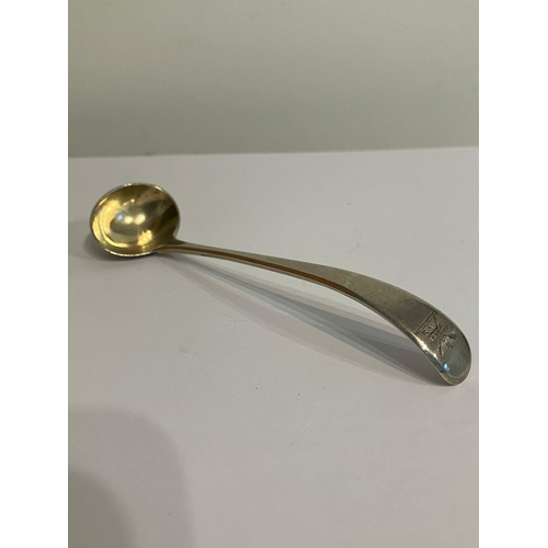 118 - Antique Georgian SILVER CONDIMENT LADLE. Clear hallmark for Thomas Northcote, circa 1780 to 1800. Be... 