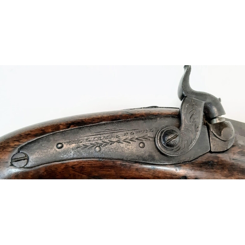 260 - A Mid 1850s Williams and Powell of Liverpool Gentleman's Pistol. Wood stock with octagonal barrel - ... 