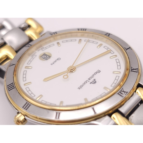 394 - An Excellent Condition, Bi-Metal, Maurice Lacroix Quartz Date Watch in Full Working Order. 36mm Incl... 