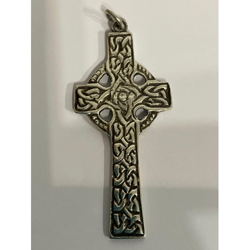 700 - Beautiful Vintage SCOTTISH SILVER CELTIC CROSS From the studio of Scottish Silversmith Robert Alliso... 