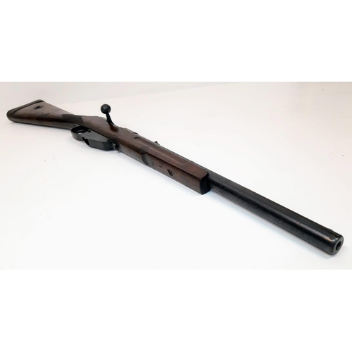 840 - A 1915 BOLT ACTION HEMBRUG HARPOON BLANC FIRING RIFLE, COME WITH DEACTIVATION CERTIFICATE . UK & Eur... 