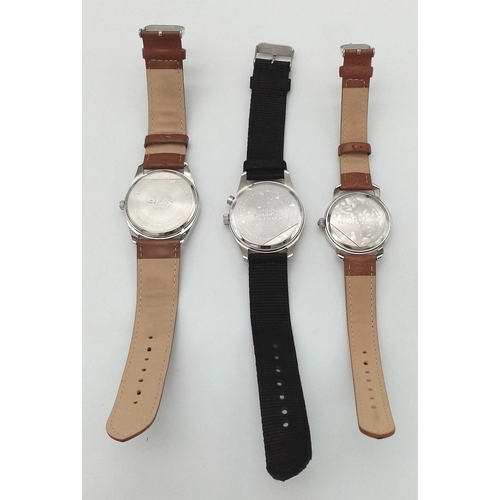 900 - A Parcel of Three Unworn Military Homage Watches Comprising; 1) 1950’s Swedish Airforce (42mm), 2) 1... 