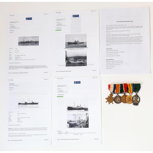 10 - An interesting WW1 and long service group of five medals to a senior Royal Naval Reserve officer who... 