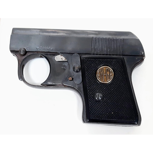 1141 - Two 6mm Blank Firing Pistols.
1) EMGE, German, comes with box & papers, 10.5cm Length. 2) Perfecta, ... 