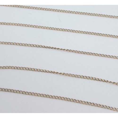 1158 - A 9CT Gold necklace. Total weight 1.2G. Total length 40cm.