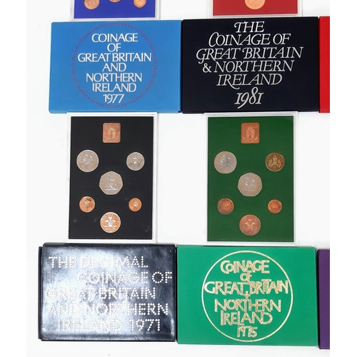 1565 - Six, Proof Year Sets.
Including 1971, 73, 75, 76, 77 & 80.
See photos for condition.