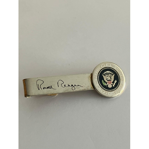 301 - Ronald Reagan tie clip with SEAL of THE UNITED STATES. These tie clips could not be purchased and we... 