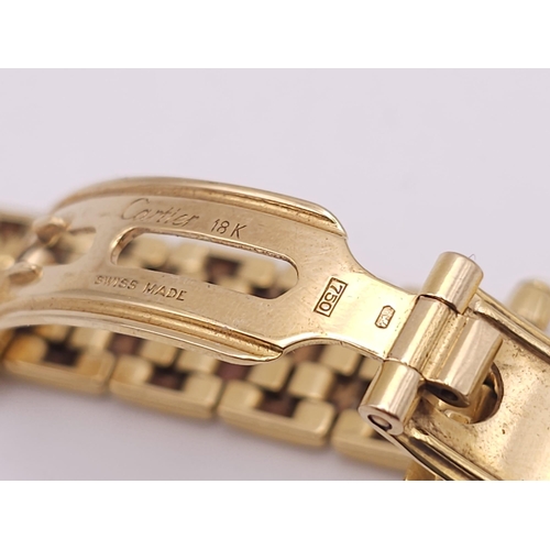 569 - A Cartier Panthere Vendome 18K Gold Ladies Watch. 18K gold bracelet and case - 24mm. White dial with... 