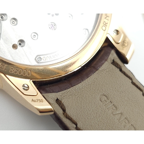 15 - A Girard-Perregaux 18k Gold Classic Bridges Gents Watch. 
Original Alligator strap with gold buckle.... 