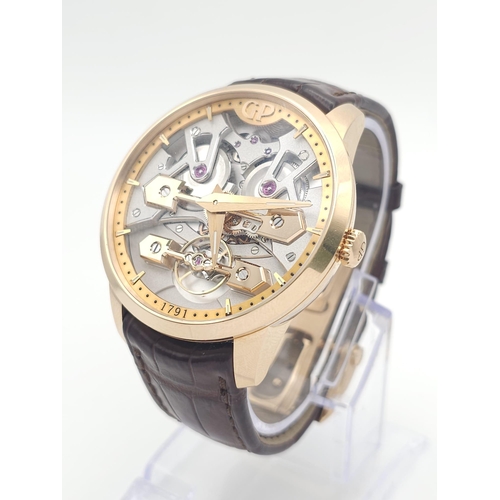 15 - A Girard-Perregaux 18k Gold Classic Bridges Gents Watch. 
Original Alligator strap with gold buckle.... 