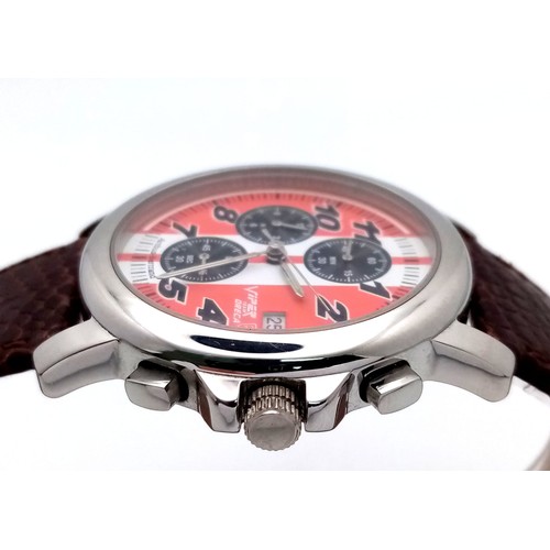 344 - A Scarce, Unworn Condition, Arthus-Bertrand-Paris, Viper Team Oreca Sports Chronograph Watch. 40mm I... 