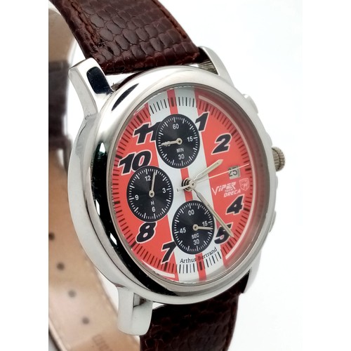 344 - A Scarce, Unworn Condition, Arthus-Bertrand-Paris, Viper Team Oreca Sports Chronograph Watch. 40mm I... 