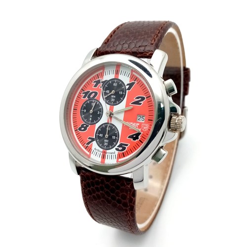 344 - A Scarce, Unworn Condition, Arthus-Bertrand-Paris, Viper Team Oreca Sports Chronograph Watch. 40mm I... 