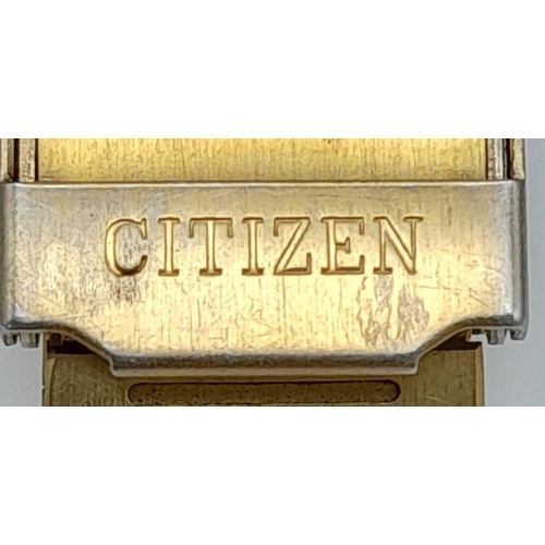 1327 - An Interesting Vintage Citizen Multi-Time Watch. Analogue and digital sub dials. Gold plated. Quartz... 