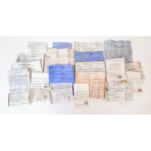 1749 - AN EXTREMELY INTERESTING PILE OF ORIGINAL BILLS AND RECEIPTS DATED 1868/69 FOUND IN THE ATTIC OF A C... 