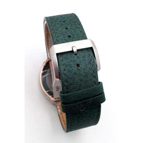 652 - A Verticale Mechanical Top Winder Gents Watch. Green leather strap. Ceramic skeleton case - 42mm. As... 