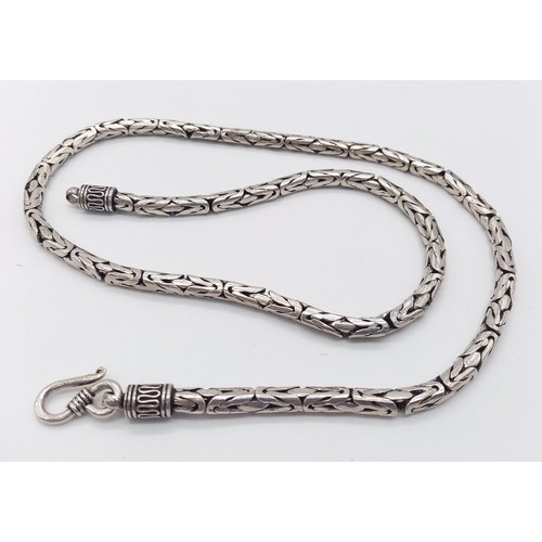 1396 - A 925 Silver, Snake link Necklace with S clasp.
Measures 50cm in length
Weight: 78.13g