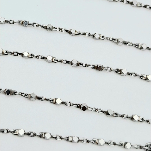 1697 - A Vintage 950 Platinum Necklace Link Necklace. 40cm. 4.91g weight.