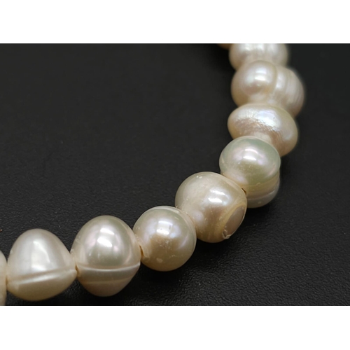 1706 - White Pearl Stretch Bracelet.
Measuring 6cm in diameter.