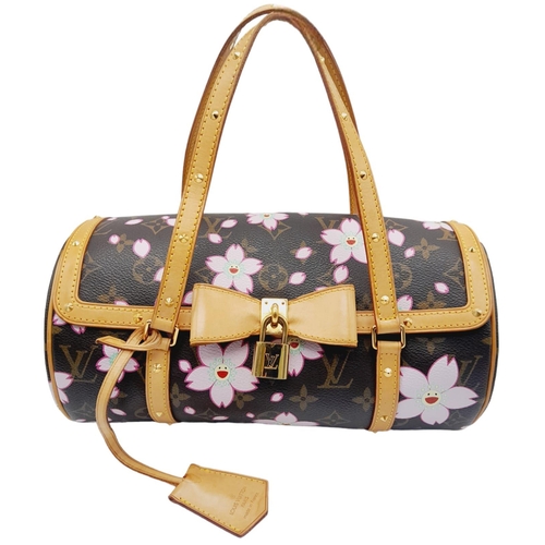 419 - A LOUIS VUITTON MONOGRAM CHERRY BLOSSOM M92009 PAPILLON HANDBAG .   28 X 14cms