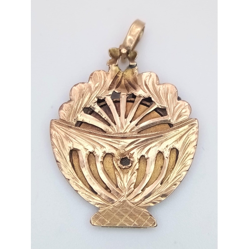 2892 - A Vintage, Possibly Antique 18K Gold Virgin Mary Pendant. 
3.5cm. 3.3g weight.