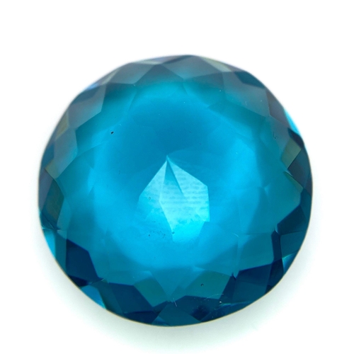 19 - A spectacular large (55.5 carats) vivid teal coloured GRANDIDIERITE, round cut with excellent colour... 