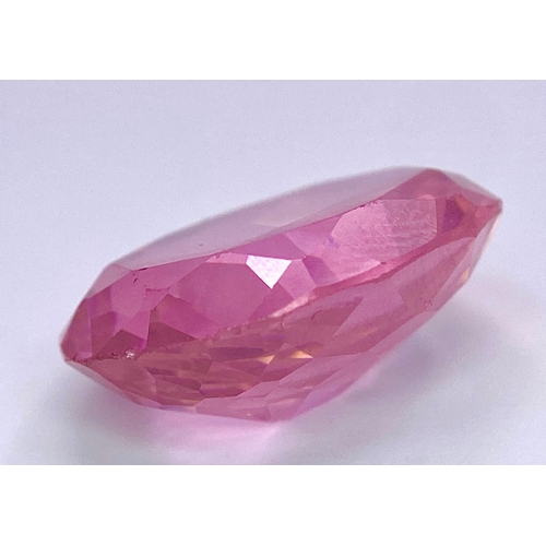 61 - A large (41.8 carats), oval cut, pink KUNZITE, excellent quality, flawless in every aspect, dimensio... 