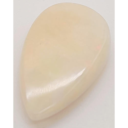 1193 - A 5.30 Ct White Ethiopian Fire Opal in Pear Shape. GLI Certfiied.