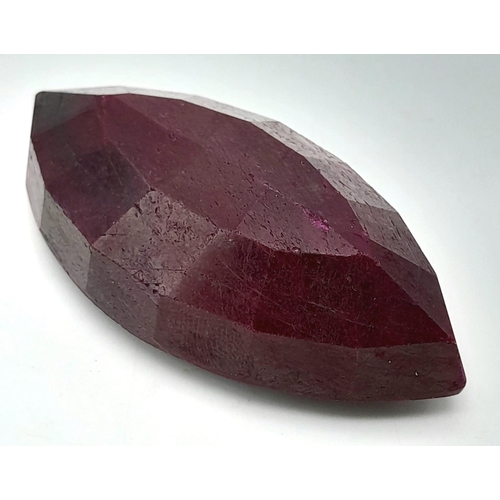 1198 - A 314.50ct Faceted Ruby. Marquise Shape. GLI Certified.