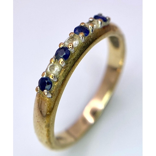 59 - 18K YELLOW GOLD, VINTAGE DIAMOND & SAPPHIRE RING.
SIZE: M
WEIGHT: 1.5G

SC 8041