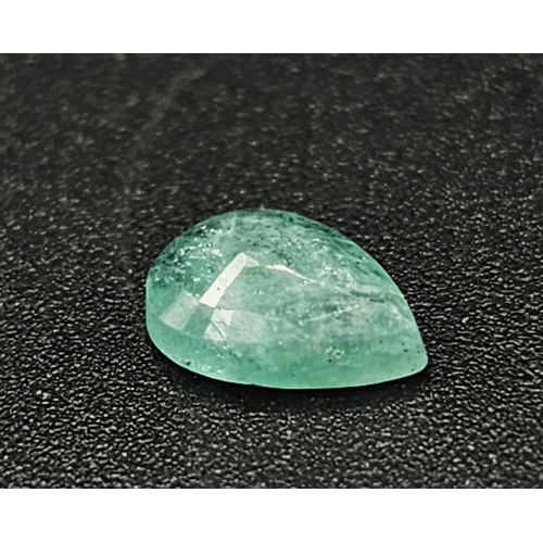 672 - A 0.86ct Zambian Emerald Gemstone. Swiss Origin Certification Included.