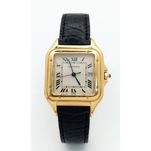 Cartier panthere leather online strap