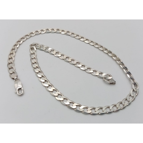 20 - A 925 silver Cuban link necklace. Total weight 30.5G. Total length 50cm.