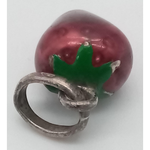 359 - STERLING SILVER, ENAMELLED, LINKS OF LONDON STRAWBERRY CHARM.
SIZE: 1CM
WEIGHT: 5.9G 

SC 8054