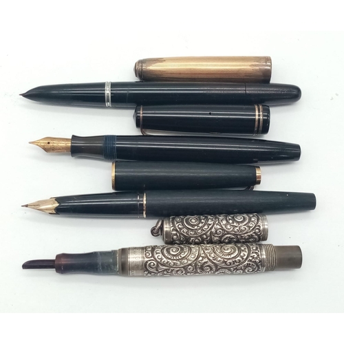 448 - A collection of vintage luxury pens, mostly fountain ink pens. Parker, Montblanc Onoto, Blackbird & ... 