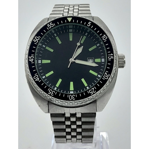 1127 - An Unworn, Boxed, 1970’s Australian Navy Military Homage Quartz Divers Watch. 50mm Including Crown. ... 