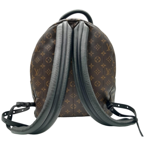 93 - A Louis Vuitton Palm Springs Backpack. LV monogram canvas exterior with a zipped compartment and pad... 