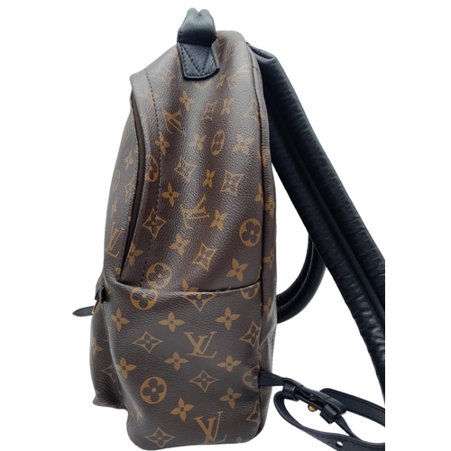 93 - A Louis Vuitton Palm Springs Backpack. LV monogram canvas exterior with a zipped compartment and pad... 