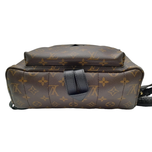 93 - A Louis Vuitton Palm Springs Backpack. LV monogram canvas exterior with a zipped compartment and pad... 