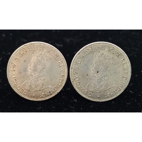 628B - A parcel of two Australian, 1918, High Grade Three Pence Coins.
See photos for condition.
Weight: 2.... 