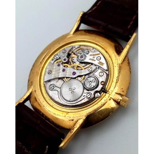 1 - A Rare Vintage Ultra-Thin 18K Gold Vacheron and Constantin Gents Watch. Seventeen jewels, 1003 calib... 