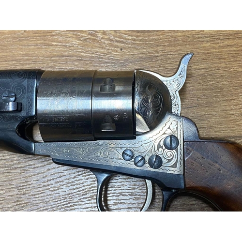 542 - A Deactivated Brocock Army Conversion Revolver. Two tone finish with decorative engraved action. Lat... 