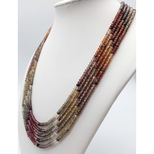 706B - An exquisite multi-strand Tundru Sapphire Necklace with a 925 silver clasp. 280ctw of Sapphire this ... 