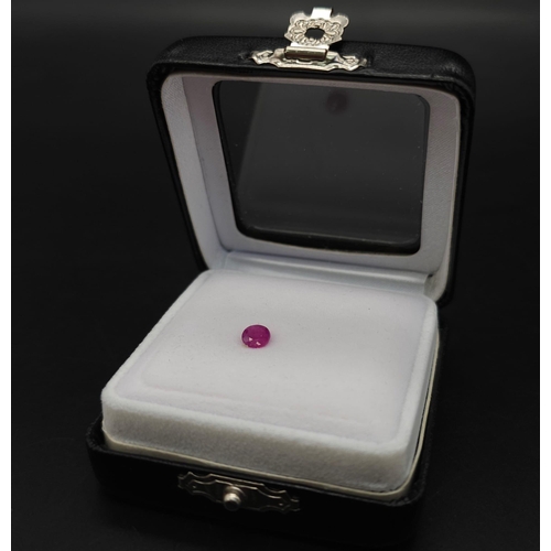 770B - A 0.73ct Burmese Ruby Gemstone. Comes with a GFCO certificate and a presentation case.